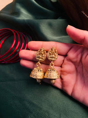 Antique Lakshmi Temple Jhumka Earrings (SJ 65)