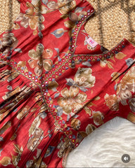 Maroon Alia Cut Kurtha Top- Daily Wear (SU 84)