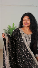 BLACK HEAVY WORK SALWAR SET (SU 188)
