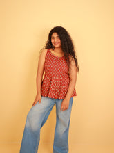 MAROON AJRAKH SHORT KURTHI WITH TIE (SU 694)