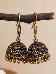 Antique Gold Ghungroo Jhumka (SJ 124)
