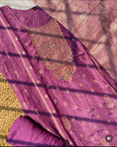 Lavender Mul Silk Salwar Suit- Elegant Salwar Set