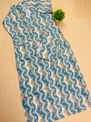 White Green Cord Set - Casual Wear (SU 105)