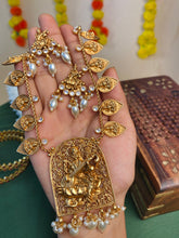 Divine Saraswati Gold Temple Necklace Set