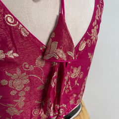 RANI PINK BROCADE SILK READYMADE BLOUSE ✨(SU 883)