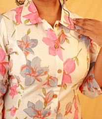 ROSE & ASH FLORAL DRESS WITH TIE