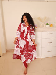 WINE PETAL CO ORD SET (SU 657)