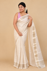 Ready to Wear Champagne Plain Saree (SU 491)