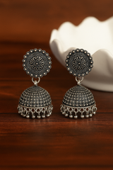 Silver Oxidised jhumkaa ( SJ 102 )