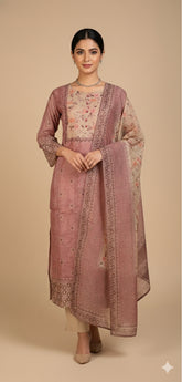 ONION PINK 3 PIECE KURTHI SET (SU 280)