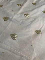 Kanaka gold sequence embellished off white saree (SU 807)