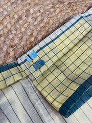 GREEN STRIPES WITH KASAVU BORDER READY TO WEAR SAREE(SU 876)