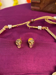 Traditional Necklace & Earring Set with Multi-Colored Stones