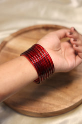 Red jelly bangles- set of 8 (SJ 148)