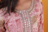 Pastel Pink co ord Set with mirror work