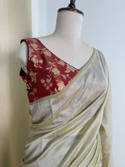 IVORY GOLD ELEGANCE VIJITHRA SILK SAREE (SU 889)