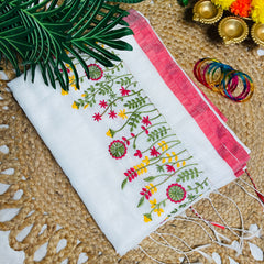 POONGAVANAM🌸✨ THREAD EMBROIDERY VISCOSE SAREE (SU 812)