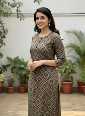 Olive Green Kurtha Top (SU 150)