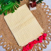 ചന്ദ്രിക🌼✨SOFT CREAM MUL COTTON WITH ELEGANT WOVEN CHECKS SAREE (SU 860)
