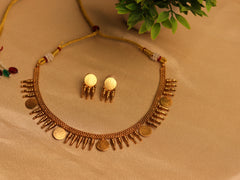 Antique Tribal Coin Necklace Set (SJ 198)