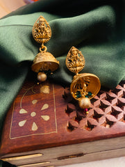 Antique Lakshmi Temple Jhumka Earrings (SJ 65)