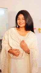 Cream Heavy Work Salwar Suit (SU 279)