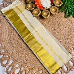 READY TO WEAR TISSUE SAREE WITH GOLDEN BORDER (SU 857)