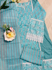 Turquoise Pakistani Salwar Suit (SU 28)