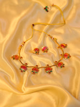 Pink Lotus Necklace with round base stone ✨