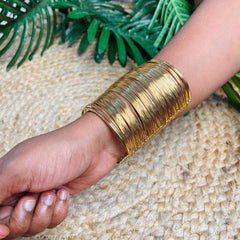 Golden Wire Cuff Bangles (SJ 153)