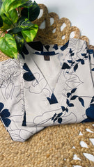 Ash nights dark blue floral co-ord set - SU 524