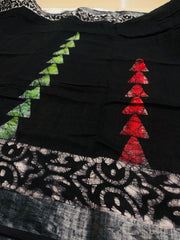 BLACK LINEN SAREE (SU 464)