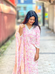 Elegant Pink & Cream Salwar Suit (SU 80)