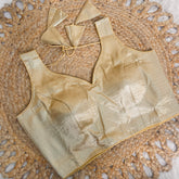 JACKQUARD BROCADE MUTED GOLD READYMADE BLOUSE✨ (SU 884)