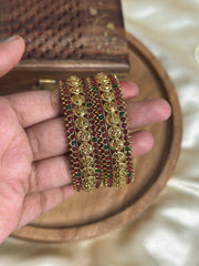 Rajwadi Ruby Heritage Bangles -set of 2 (SJ 166)