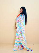 CANDY STRIPES🍭MUL COTTON SAREE (SU 764)