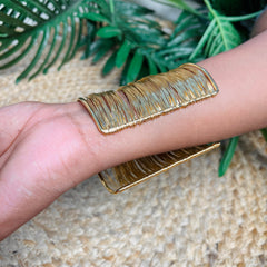Golden Wire Cuff Bangles (SJ 153)