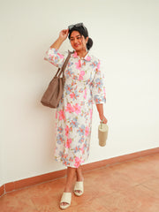 ROSE & ASH FLORAL DRESS WITH TIE