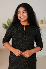 Black Kurtha Top - Casual Wear (SU 26)
