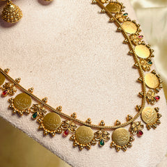 MANGALA✨COIN NECKLACE WITH JHUMKA SET (SJ 208)