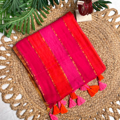 ANIKA🧡❤️DUAL SHADE SOFT MUL COTTON SAREE (SU 869)