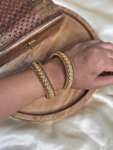 Rajwadi Ruby Heritage Bangles -set of 2 (SJ 166)