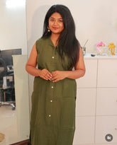 Olive Cord Set (Sleeves attached) - SU 372