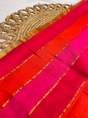 ANIKA🧡❤️DUAL SHADE SOFT MUL COTTON SAREE (SU 869)