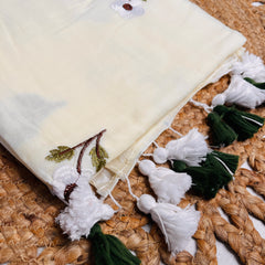 HARVEST BLOOM ✨🪻SOFT MULCOTTON SAREE WITH DELICATE FLORAL EMBROIDERY (SU 864)
