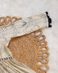 OFF WHITE ALIACUT SALWAR SUIT WITH BLACK NECK WORK (SU-233)