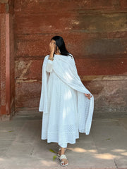 Pure white Anarkali Salwar suit (SU 293)