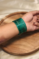 Teal jelly bangles -set of 8 (SJ 146)