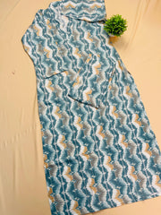 White Green Cord Set - Casual Wear (SU 105)