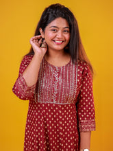 Dark Maroon Sequence Top